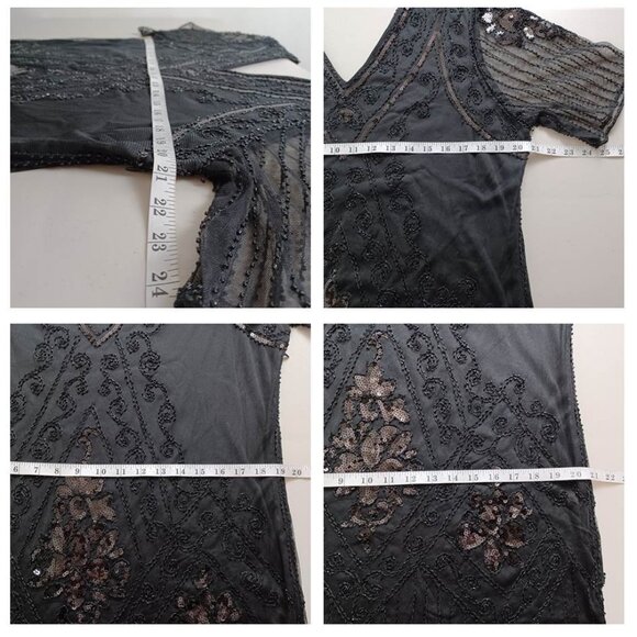 Fringe Sequin Beaded Flapper Dress - Picture 13 of 16